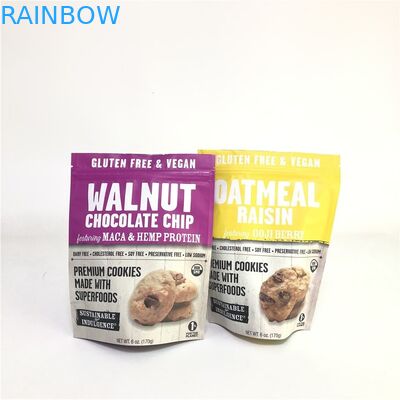 কাস্টমাইজড স্ট্যান্ড আপ ফুড গ্রেড কুকি বাদাম কাজু প্যাকেজিং ব্যাগ ফুড মেলার ব্যাগ