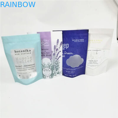 বডি স্ক্রাব গোলাপ প্রয়োজনীয় লবণের জন্য জিপার সহ অ্যালুমিনিয়াম ফয়েল ব্যাগটি স্ট্যান্ড আপ করুন