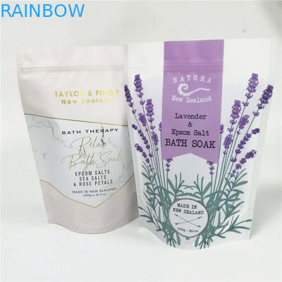 বডি স্ক্রাব গোলাপ প্রয়োজনীয় লবণের জন্য জিপার সহ অ্যালুমিনিয়াম ফয়েল ব্যাগটি স্ট্যান্ড আপ করুন