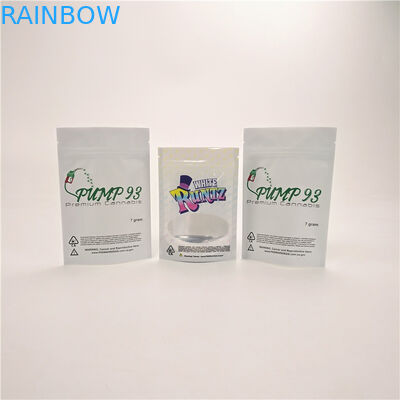 নমুনা ফ্রি কাস্টমাইজড চাইল্ড প্রুফ সিবিডি ব্যাগগুলি উইন্ডো সহ রুটজ জঙ্গল কুকিজ মেডিসিন পাউচ ou