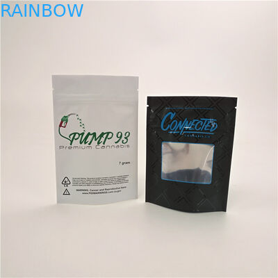 নমুনা ফ্রি কাস্টমাইজড চাইল্ড প্রুফ সিবিডি ব্যাগগুলি উইন্ডো সহ রুটজ জঙ্গল কুকিজ মেডিসিন পাউচ ou