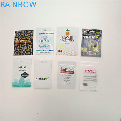 উইন্ডো সহ চাইল্ড প্রুফ ব্যাগগুলি সিবিডি ব্যাগ রুটজ জঙ্গল কুকিজের ওষুধের থলিগুলির জন্য কাস্টমাইজড প্লাস্টিকের ব্যাগগুলি