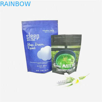 কাস্টম অ্যালুমিনিয়াম ফয়েল 12 জোস স্নানের লবণ / বডি স্ক্রাব ক্রিম প্যাকেজিং জিপলক ডাইপ্যাক কফি ব্যাগ