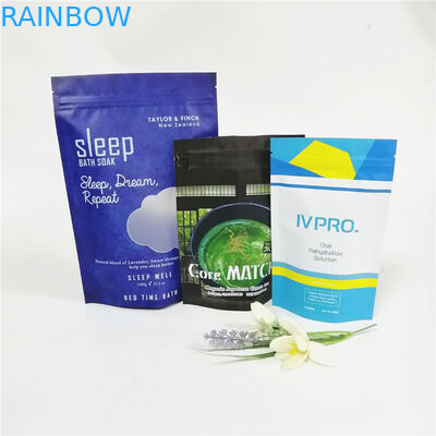 কাস্টম অ্যালুমিনিয়াম ফয়েল 12 জোস স্নানের লবণ / বডি স্ক্রাব ক্রিম প্যাকেজিং জিপলক ডাইপ্যাক কফি ব্যাগ