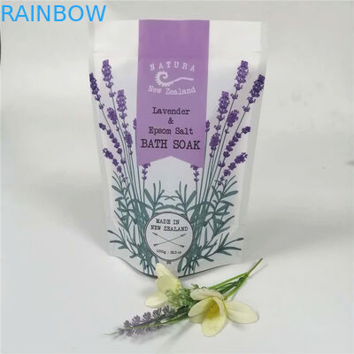 কাস্টম অ্যালুমিনিয়াম ফয়েল 12 জোস স্নানের লবণ / বডি স্ক্রাব ক্রিম প্যাকেজিং জিপলক ডাইপ্যাক কফি ব্যাগ