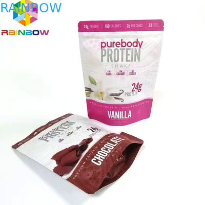 জিপলক ফুড স্টোরেজ প্যাকেজিং জিপার পাউচ ফ্ল্যাট ধরণের প্রিন্টড ব্যাগ সহ পুনরায় ব্যবহারযোগ্য স্ট্যান্ড আপ পাউচ