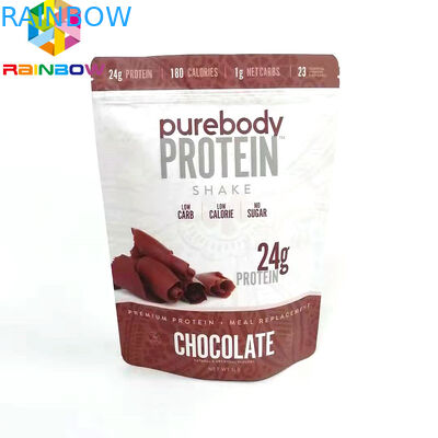 জিপলক ফুড স্টোরেজ প্যাকেজিং জিপার পাউচ ফ্ল্যাট ধরণের প্রিন্টড ব্যাগ সহ পুনরায় ব্যবহারযোগ্য স্ট্যান্ড আপ পাউচ