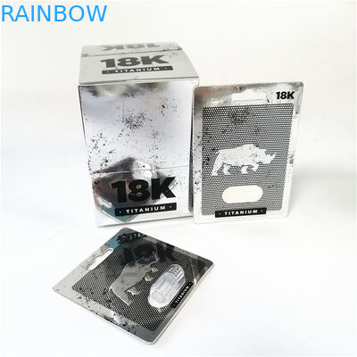 কাস্টম মুদ্রিত কাগজ কার্ডগুলি পুরুষ বর্ধকদের যৌন কর্মক্ষমতা লাল পোসেইডন কার্ড বাক্স প্রদর্শন করুন