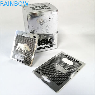 কাস্টম গন্ডার পুরুষ বর্ধন বড়ি প্যাকেজিং বাক্সে ফোস্কা 3 ডি কার্ডের কাগজ বাক্স