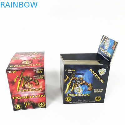 কাস্টম প্রিন্টিং পেপার কার্ডগুলি ছিঁড়ে ফেলুন লাইন বক্সগুলিতে ফোসকা সহ গোলাপী ভগক্যাট কার্ড বাক্স