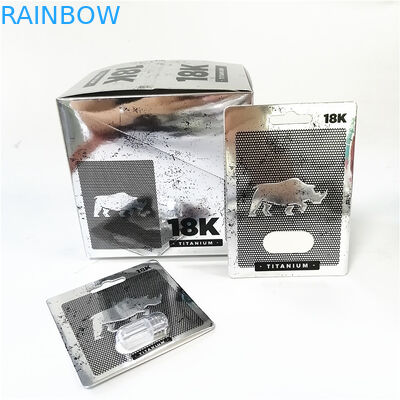 কাস্টম প্রিন্টিং পেপার কার্ডগুলি ছিঁড়ে ফেলুন লাইন বক্সগুলিতে ফোসকা সহ গোলাপী ভগক্যাট কার্ড বাক্স