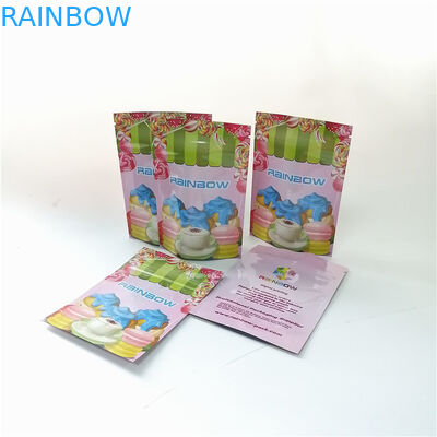 3.5oz ফুল অ্যালুমিনিয়াম ফয়েল স্ট্যান্ড আপ জিপার ব্যাগ ডিজিটাল প্রিন্টিং মাইলার ডেজার্ট ম্যাচা পাউডার প্যাকেজিং ব্যাগ থলি