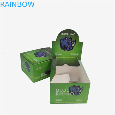 ইকো ফ্রেন্ডলি ডিসপ্লে পেপার বক্স, গিফট র‌্যাপ বক্স রাইনো সিবিডি অয়েল বোতল এনার্জি বার প্যাকেজিং বক্স