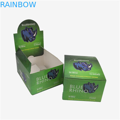 ইকো ফ্রেন্ডলি ডিসপ্লে পেপার বক্স, গিফট র‌্যাপ বক্স রাইনো সিবিডি অয়েল বোতল এনার্জি বার প্যাকেজিং বক্স
