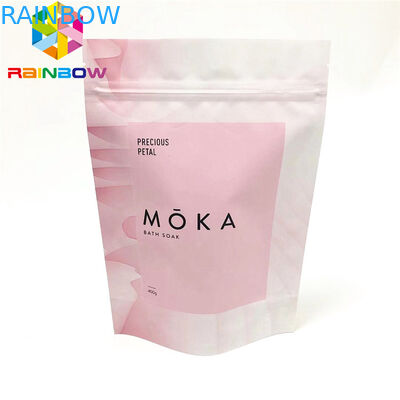 বডি স্ক্রাব স্ট্যান্ড আপ জিপলক পাউচ পুনরায় ব্যবহারযোগ্য প্যাকেজিং ব্যাগ টিয়ার ন্যাচগুলি কাস্টমাইজড পাউচ সহ