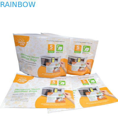 জিপিউকের শীর্ষে বিপিএ ফ্রি শিশুর যত্ন স্টিম ক্লিন পুনরায় ব্যবহারযোগ্য মাইক্রোওয়েভ জীবাণুমুক্ত ব্যাগ