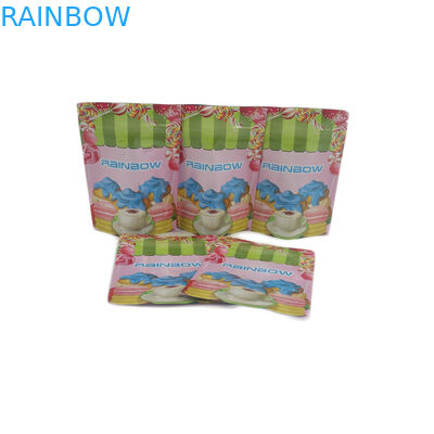 কাস্টম মিনি চকচকে ফয়েল 1 জি 1 / 8oz 1 / 4oz 1 / 2oz 1oz প্লাস্টিক জিপলক পাউচ চিনি লিফ কুকি ক্যান্ডি আঠা প্যাকেজিং ব্যাগ