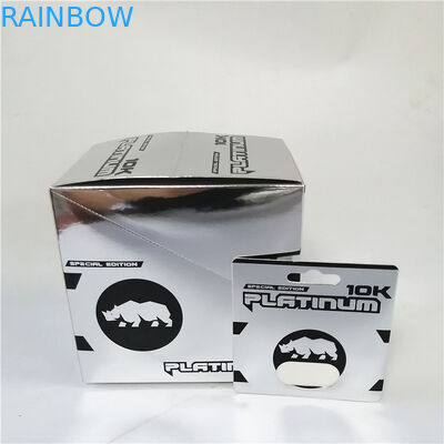 গোলাপী ভগকাট পেপার বক্স কার্ড এমবসিং হট স্ট্যাম্পিং যৌন বর্ধনের ফোস্কা প্যাকেজিং ডিসপ্লে বক্সস কার্ডগুলি