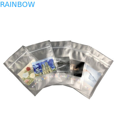 দুটি সাইড সিল ফোল্ড ওভার বটম পাউচ হোলস কাস্টম ডেকোরেশন প্যাকেজিং ব্যাগ পুনর্ব্যবহারযোগ্য পরিষ্কার প্লাস্টিক ব্যাগ