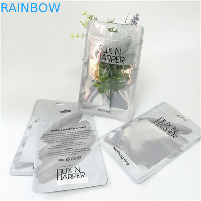মেক আপ টুল পেন প্যাকেজিংয়ের জন্য জিপার সহ কাস্টম প্রিন্টেড প্লাস্টিকের হোলগ্রাম ফ্ল্যাট ব্যাগ