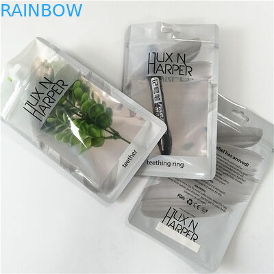 মেক আপ টুল পেন প্যাকেজিংয়ের জন্য জিপার সহ কাস্টম প্রিন্টেড প্লাস্টিকের হোলগ্রাম ফ্ল্যাট ব্যাগ