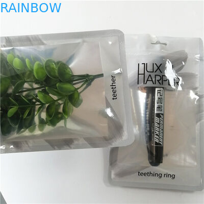 মেক আপ টুল পেন প্যাকেজিংয়ের জন্য জিপার সহ কাস্টম প্রিন্টেড প্লাস্টিকের হোলগ্রাম ফ্ল্যাট ব্যাগ