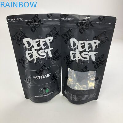 জিপলক সহ কাস্টম প্রিন্টেড ম্যাট ব্ল্যাক অ্যালুমিনিয়াম ফয়েল 250 গ্রাম 1 কেজি 12oz সাফ উইন্ডো ব্যাগ সহ স্ট্যান্ড আপ থলি