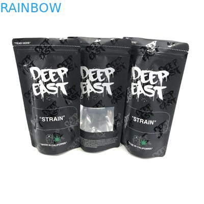 জিপলক সহ কাস্টম প্রিন্টেড ম্যাট ব্ল্যাক অ্যালুমিনিয়াম ফয়েল 250 গ্রাম 1 কেজি 12oz সাফ উইন্ডো ব্যাগ সহ স্ট্যান্ড আপ থলি