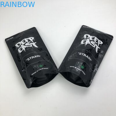 জিপলক সহ কাস্টম প্রিন্টেড ম্যাট ব্ল্যাক অ্যালুমিনিয়াম ফয়েল 250 গ্রাম 1 কেজি 12oz সাফ উইন্ডো ব্যাগ সহ স্ট্যান্ড আপ থলি