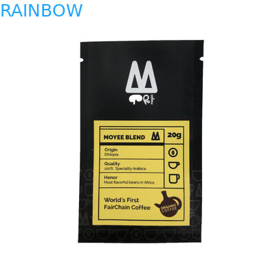 ক্যান্ডি কফি শিম প্লাস্টিকের ব্যাগ প্রিন্টিংয়ের জন্য থ্রি সাইড সিলিং ব্যাগ ফ্ল্যাট পাউচ ফুড প্যাকেজিং ব্যাগ