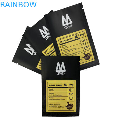 ক্যান্ডি কফি শিম প্লাস্টিকের ব্যাগ প্রিন্টিংয়ের জন্য থ্রি সাইড সিলিং ব্যাগ ফ্ল্যাট পাউচ ফুড প্যাকেজিং ব্যাগ