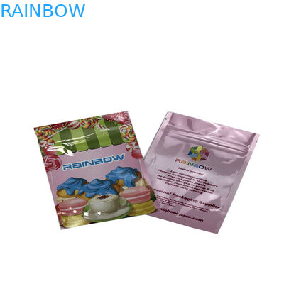 Customized Glossy Surface Digital Printing Plastic Zip Lock Flat Bag With Aluminum Foil Bags For Kid Cookies Packaging