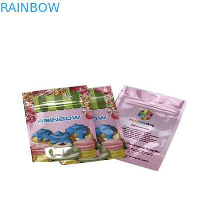 Customized Glossy Surface Digital Printing Plastic Zip Lock Flat Bag With Aluminum Foil Bags For Kid Cookies Packaging