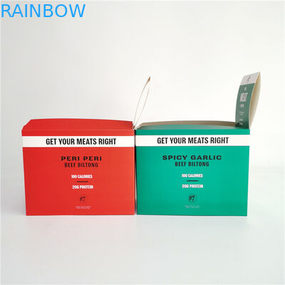 গরুর মাংস বিল্টংয়ের জন্য অফসেট প্রিন্টিং টিয়ার অফ পেপার বক্স