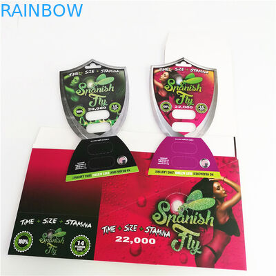 মহিলা এনহ্যান্সার পিলস প্যাকেজিং গোলাপী ভগ বিড়াল কালো মাম্বা বুড়ো পেপার ফোস্কা কার্ড স্বর্ণের ক্যাপসুল বোতলটির জন্য