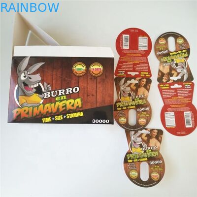 যৌন বর্ধন পিলস প্যাকেজিং গেন্ডার সর্বাধিক 150 কে 3 ডি ফোস্কা কার্ড পাউডার সেক্স ক্যাপসুলের জন্য পেপার বক্স সহ