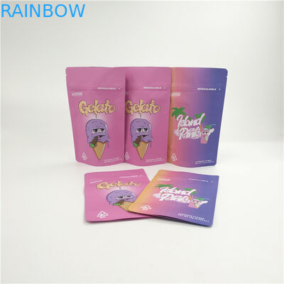 কাস্টমাইজড সফট টাচ গন্ধ প্রুফ 3.5 জি 7 জি হ্যাম্প গাঁজার কুকিজ শিশু প্রতিরোধক ডাইপ্যাকের জন্য ব্যাগগুলি স্ট্যান্ড আপ করুন