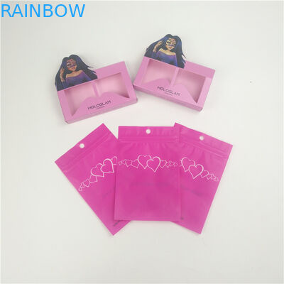 আইল্যাশ জুয়েলারী গ্র্যাভুর প্রিন্টিং এমওপিপি জিপার মেকআপ পাউচ