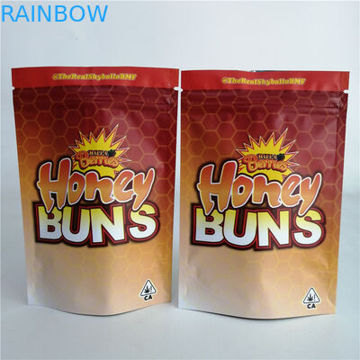 কাস্টমাইজড 3.5 জি কুকি বাদাম ওয়েড স্ট্যান্ড আপ জিপার পাউচ প্লাস্টিক ক্যান্ডি ব্যাগ 7 জি 18 জি 24 গ্রাম