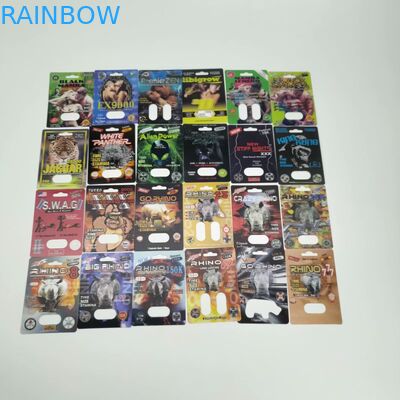 বুলেট সহ গ্রেভনার প্রিন্টিং আরএইচএনও 3 ডি প্লাস্টিকের ফোস্কা পিল কার্ড