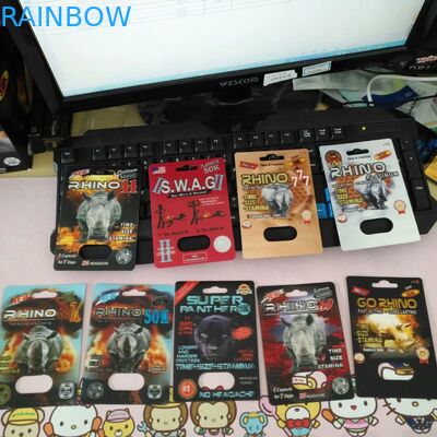 বুলেট সহ গ্রেভনার প্রিন্টিং আরএইচএনও 3 ডি প্লাস্টিকের ফোস্কা পিল কার্ড