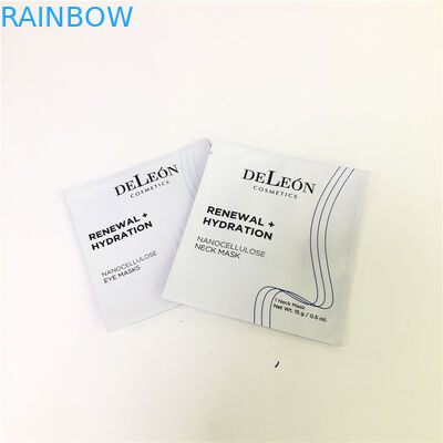 ফ্ল্যাট হোয়াইট মাস্ক ব্যাগ কাস্টমাইজড কসমেটিক স্যাম্পল স্মল Sachet স্যাম্পল ক্রিম প্যাকেজিং ব্যাগ