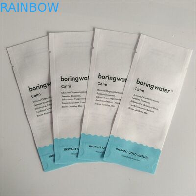 পপকর্ন প্যাকার জন্য টিন টাই সহ ফুড গ্রেড বায়োডেগ্রেডেবল স্কয়ার নীচে সাইড গাসেট কফি চা ক্রাফ্ট পেপার পাউচ মেলার ব্যাগ