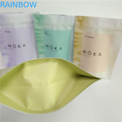 সম্পূর্ণ রঙিন মুদ্রণ 200 গ্রাম বডি স্ক্রাব জিপার সহ পাউচ অ্যালুমিনিয়াম ফয়েল খালি কফি ব্যাগ স্ট্যান্ড আপ করুন