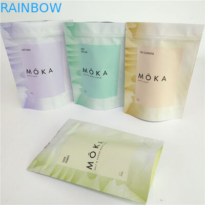 সম্পূর্ণ রঙিন মুদ্রণ 200 গ্রাম বডি স্ক্রাব জিপার সহ পাউচ অ্যালুমিনিয়াম ফয়েল খালি কফি ব্যাগ স্ট্যান্ড আপ করুন