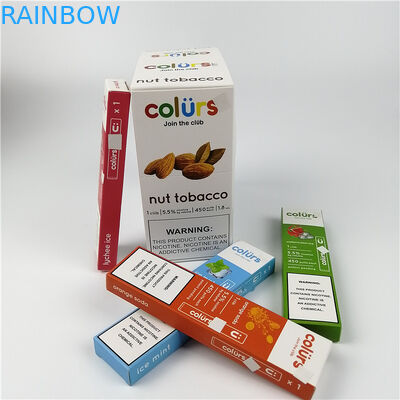 ভ্যাপ পেনস সিএমাইক হলোগ্রাম পেপার কার্ড ফোসকা বক্সগুলি হট স্ট্যাম্পিং