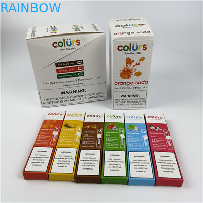 ভ্যাপ পেনস সিএমাইক হলোগ্রাম পেপার কার্ড ফোসকা বক্সগুলি হট স্ট্যাম্পিং