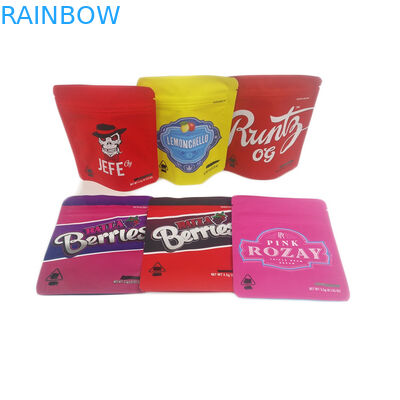 লো এমওকিউ 500 পিসি সফট টাচ গন্ধযুক্ত প্রুফ গাঁজা প্যাকেজিং পাউচ ভোজ্য শিশু-প্রতিরোধী 3.5 জি কুকিজ ম্যালার ব্যাগ কাস্টমাইজড