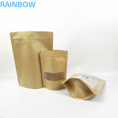 ক্রাফ্ট পেপার স্ট্যান্ড আপ সিওয়াইএমকে 6 ওজে 8 স্নাক ব্যাগ প্যাকেজিং