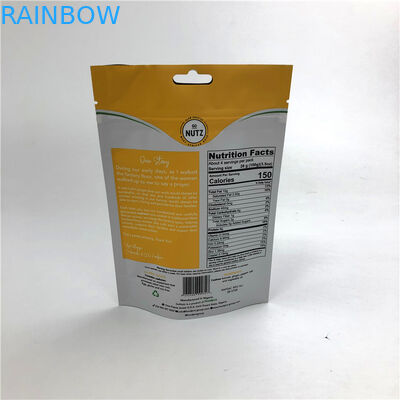 স্ন্যাক প্যাক প্যাকেজিং বাদাম প্রিন্টিং প্যাকেজিং ব্যাগ জিপ লক পাউচের জন্য জিপার সহ স্ট্যান্ড আপ থলি